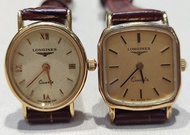 浪琴女庄石英錶 圓形及方形錶盤2隻