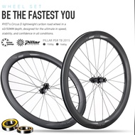 2023 RYET Disc Brake Road Carbon Wheels Ceramic Road Wheelset Tubless CLincher Disc Wheelsets Pillar 2015 Round Spokes Carbon Wheels