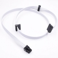 White PSU PERIPHERAL&SATA 6PIN to 3* sata / 3* IDE Molex 4 PIN port Power supply Cable for Corsair M