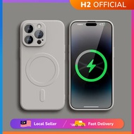 H2 Liquid Wireless Magnetizing Silicone Shockproof Protective Case for iPhone XR XS Max 17 16 15 14 
