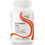 Seeking Health B Complex Plus - Vitamin B Complex Supplement with Choline & Riboflavin - Supports Br
