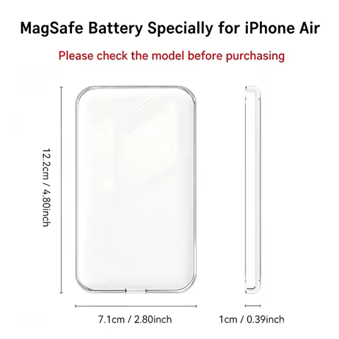 Full‑Coverage Shockproof Protective Case for Apple iPhone Air MagSafe External Battery