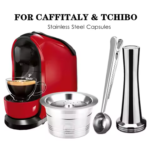 For Caffitaly Tchibo Cafissimo ALDI Expressi Refillable K-fee Coffee Capsule Pod Filters Stainless S