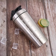 Stainless Steel Protein Shaker Cup Portable Fitness Sports Mug Nutrition Blender Cup Water Bottles V