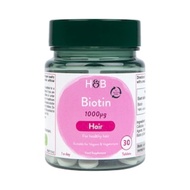 % Authentic From England Best before 12/2024 Biotin 1000 ug Holland & Barrett- 30 tablets For Health