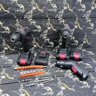 adjustable speed battery hand drill screw / hole 42v / 12v powerful Cordless Drill 26 Pcs Set Li-on 