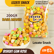 Gem Rose Biskuit 200gr Murah Enak Renyah / Kue Gemrose Biskuit Gem Bunga Roti Kering Manis Roti Mawa