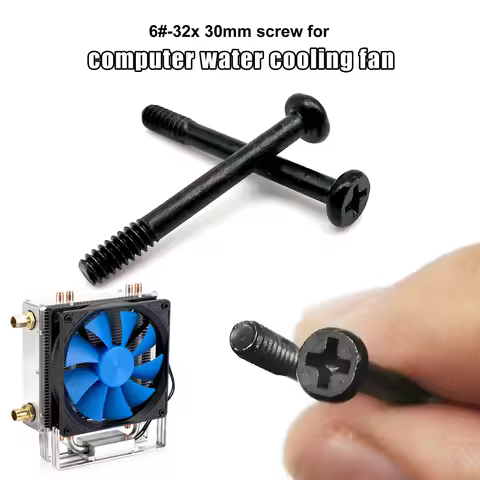25pcs 6#-32x30mm DIY Computer PC Case Video Card Cooler Radiator Water Cooling Fan Lengthened Philli