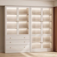 Cabinet with doors, modern home bookshelf, multi-layer simple storage cabinet, dustproof, minimalist