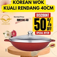 SALE- MINOR DEFFECT ITEM - RED- KOREAN WOK 40CM jenama AREIKAN Menang Glassware