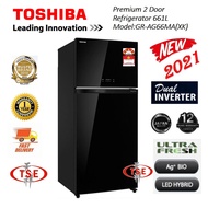 Toshiba (GR-AG66MA-XK) 2Door Duo Hybrid Inverter refrigerator Gross 661L Auto Ice Maker