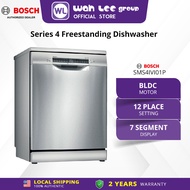Bosch Series 4 Freestanding Dishwasher Stainless Steel Lacquered HomeConnect SMS4IVI01P WAH LEE STOR