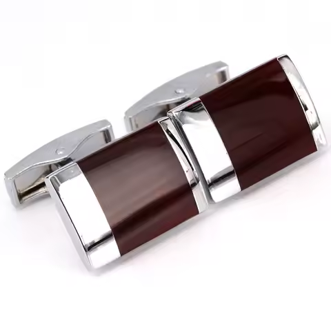 HYX Enamel cufflinks male French Red shirt cufflinks cufflin French Shirt Men Jewelry Wedding Groom 
