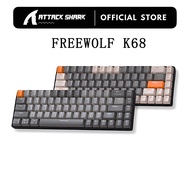 FREEWOLF K68 68 Keys Compact Keyboard Mechanical Keyboard Bluetooth Wireless Dual-Mode Customized Co