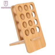 【rvb mall】12 Holes 15ML Wooden Essential Oil Bottle Display Stand for Aromatherapy Perfume Bottles S