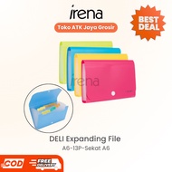 DELI Expanding File A6-13P A6 Compartment Document Folder/