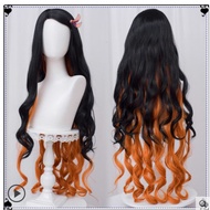 Demon Slayer cos Wig Kitchen Gate Nezuko Tomioka Giyuu Kitchen Gate Tanji Lang Chestnut Flower Falli