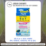 API 5-IN-1 Aquarium Test Strips (pH KH GH Nitrate and Nitrite) - 25 Test Strips