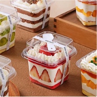 50 boxes GY108 with 350ml spoon for storing assorted tiramisu mousse cakes