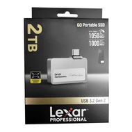 Lexar SL400 Professional Go Portable SSD 2TB (Silver) LSL400X002T, USB-C 3.2 Gen 2