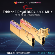 G.SKILL Trident Z RGB Royal Series | PC4-25600 | 3200 MHz DDR4 | 16-18-18-38 | Desktop Memory RAM (16GB/32GB)