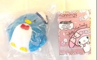 Tuxedosam 藍 企鵝 全新正版 1999年 日版 Sanrio 9cm 罕有 毛巾 公仔 藍企鵝 煲呔 企鵝 blue penguin 吊飾 掛件