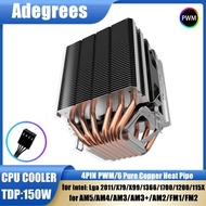 CPU Air 4Pin 6Heatpipes ventilador PC for Intel LGA 1700 2011 1200 1366 115X X79 X99 AMD AM3 AM5 AM4
