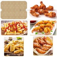 กระดาษหม้อทอด Air Fryer กระดาษอบรูปพิเศษกระดาษน้ำมันซิลิโคนสองด้านกันติดกระดาษสเต็กบาร์บีคิวเค้กกระดาษรองอบกระดาษสำหรับ FG551อัจฉริยะ Ninja Fudi XL 6-In-1เตาย่างในร่ม