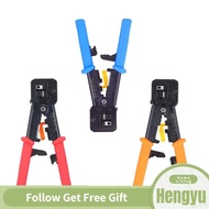 Hengyu RJ45 Crimping Tool Pass Through Crimper Pliers CAT6 CAT5E Ethernet Wire Steel Electrical Electronic Tools