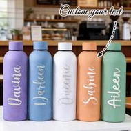 1pc Customized Double-Wall Stainless Steel Coffee Cup/Soda Water Bottle, Sports Insulated Tumbler, 5