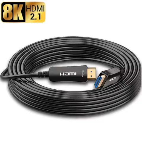 8K HDMI 2.1 Fiber Optic Cable 8K@60Hz 4K@120Hz 144Hz,HDMI Cable 8K 48Gbps High Speed With Roku TV PS