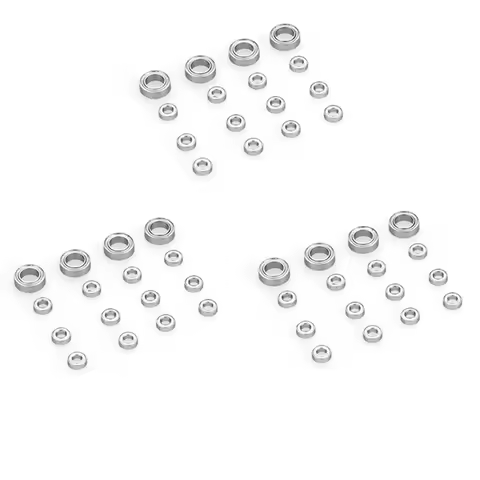 【Sleek Design】48PCS Steel Bearing 3X6x2mm 6X10x3mm For WPL C14 C24 B36 MN D90 MN-90 MN99S RC Car Spa