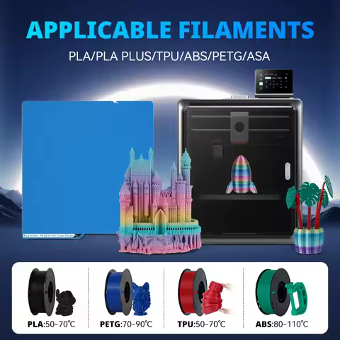 Kobra S1 Cold Version 3D Printer Build Plate No Glue Required Low Temp Printing Board Double-Sided f