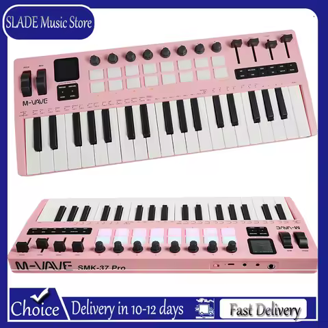SMK-37 Pro Wireless MIDI Keyboard 37 Keys All-in-One Synth Workstation | 16 Drum Pads 37 Sensitive K
