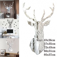 3D Deer Mirror Wall Stickers Acrylic Sticker Self Adhesive Big DIY Deer Decorative Mirror Wallpapers For Living Room Home Decor