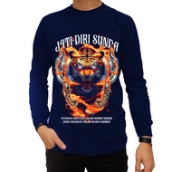 KAOS LENGAN PANJANG PRIA DISTRO GAMBAR MACAN JATI SUNDA BAJU OBLONG DEWASA KEREN TERBARU JUMBO TEBAL