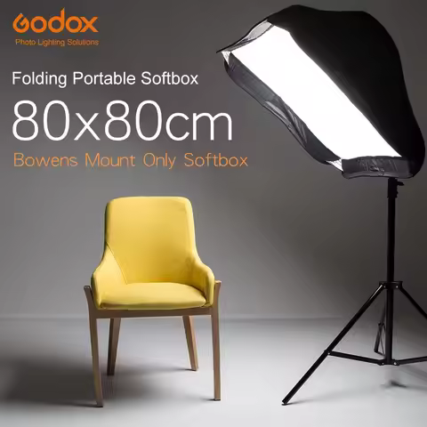 Godox 80 x 80cm 31.5"x 31.5" Folding Portable Bowens Mount Softbox Studio Strobe Flash Photo Reflect