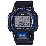 [𝐏𝐎𝐖𝐄𝐑𝐌𝐀𝐓𝐈𝐂]Casio W-736H-2A  W-736H Super Illuminator  Sports Black Resin Watch for Men