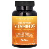 Viva Naturals 優效維生素 D3 5,000 單位，30 粒軟凝膠