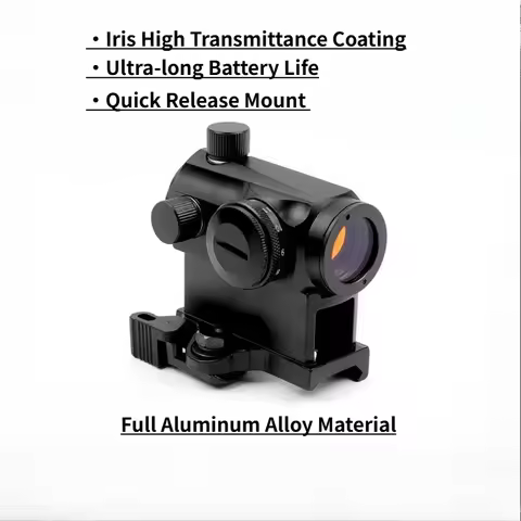 T1-S Red Dot Sight, Iris High Transmittance Coating, Quick Release, Metal, Tactical Scope for Outdoo
