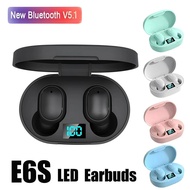 E6S TWS Bluetooth 51 Wireless Headphones with Microphone, Charging Case, Hands-free Earbuds for Nois
