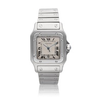 Cartier Santos de Cartier Galbée Reference W20060D6, a stainless steel quartz wristwatch with date, Circa 1980s