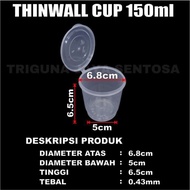 hbd22 Thinwall Cup 150ml Cup Puding 150ml Per dus Tempat Cake Cup