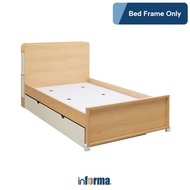 Informa Alea Tempat Tidur Sorong - Putih Oak Bed Trundle Ranjang Kasur Perabot Tidur Furniture Kamar