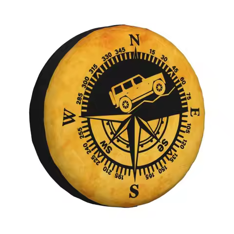 Custom Offroad Mountain Compass Spare Wheel Cover for Suzuki Mitsubish 4x4 RV Tire Protector 14" 15"