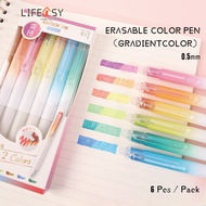 【SG STOCK】 CHOSCH Erasable Gradient Color Pen 6 Pcs Per Pack Friction Erasing Color Changing Color Pen