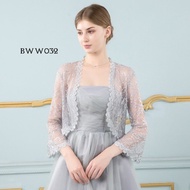 Women's Silver Wedding Lace Bolero Cardigan Bww032