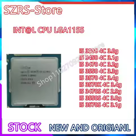 int@l I5 3330 3450 3470 3550 3570 3570k 3470s 3550s 3570s 1155p