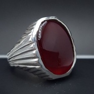 葉門紅瑪瑙戒指 Shifat Al Abad Yamni 男士瑪瑙戒指 葉門瑪瑙戒指 925 純銀戒指 手工戒指