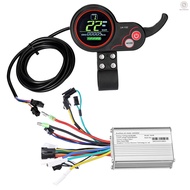 Motor Brushless Controller with Waterproof LCD Display Control Panel 24V-48V 350W Brushless Controller Kit for Electric Bicycle Scooter